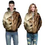 Animal Hoodies Men/Women 3D Lion Sweatshirt