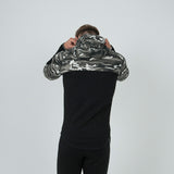 Camouflage hoodie zipper army green