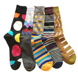 5 Cotton men sock long colorful socks