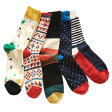 5 Cotton men sock long colorful socks