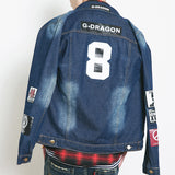 Men Denim jackets GD G-DRAGON